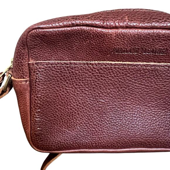 Portland Leather Large Brown Nutmeg Pebbled Leather Camera Bag Purse Crossbody - Picture 2 of 16